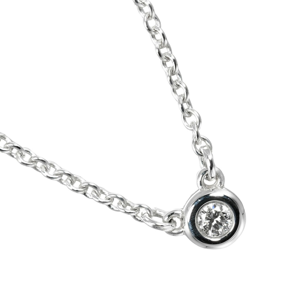 Tiffany Co By the Yard Necklace Sterling Silver Diamond